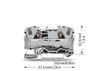 2-Leiter-Durchgangsklemme 6 mm² für Anwendungen Ex e II geeignet grau