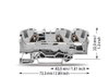 3-Leiter-Durchgangsklemme 6 mm² für Anwendungen Ex e II geeignet grau