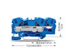 3-Leiter-Durchgangsklemme 6 mm² für Anwendungen Ex e II u. Ex i geeignet blau