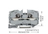 2-Leiter-Durchgangsklemme 16 mm² für Anwendungen Ex e II geeignet grau