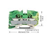 2-Leiter-Schutzleiterklemme 16 mm² für Anwendungen Ex e II geeignet grün-gelb