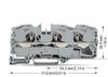 3-Leiter-Durchgangsklemme 16 mm² für Anwendungen Ex e II geeignet grau