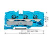 3-Leiter-Durchgangsklemme 16 mm² für Anwendungen Ex e II u. Ex i geeignet blau