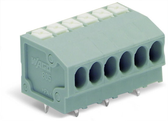 Leiterplattenklemme,Drücker,1,5 mm²,grau