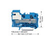 1-Leiter-N-Trennklemme 6 mm² Push-in CAGE CLAMP® blau