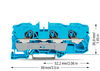 3-Leiter-Durchgangsklemme 10 mm² für Anwendungen Ex e II u. Ex i geeignet blau