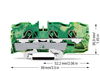 3-Leiter-Schutzleiterklemme 10 mm² für Anwendungen Ex e II geeignet grün-gelb