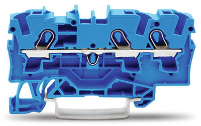 3-Leiter-Durchgangsklemme 4 mm² für Anwendungen Ex e II u. Ex i geeignet blau