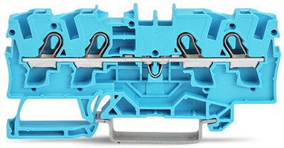 4-Leiter-Durchgangsklemme 4 mm² für Anwendungen Ex e II u. Ex i geeignet blau
