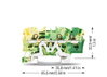 3-Leiter-Schutzleiterklemme 4 mm² für Anwendungen Ex e II geeignet grün-gelb