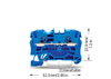 2-Leiter-Durchgangsklemme 4 mm² für Anwendungen Ex e II u. Ex i geeignet blau