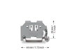 Schraubenlose Endklammer 6 mm breit für Tragschiene 35 x 15 und 35 x 7,5 grau