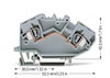 2-Leiter-Durchgangsklemme 6 mm² mittige Beschriftung grau