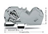 2-Leiter-Durchgangsklemme 35 mm² mit integrierter Abschlussplatte grau