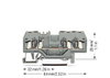 3-Leiter-Durchgangsklemme 2,5 mm² mittige Beschriftung grau