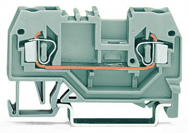 2-Leiter-Durchgangsklemme 2,5 mm² mittige Beschriftung grau