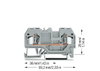 2-Leiter-Durchgangsklemme 4 mm² mittige Beschriftung grau