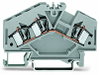 3-Leiter-Durchgangsklemme 4 mm² mittige Beschriftung grau