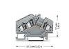 3-Leiter-Durchgangsklemme 4 mm² mittige Beschriftung grau