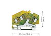 3-Leiter-Schutzleiterklemme 4 mm² mittige Beschriftung grün-gelb