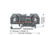 2-Leiter-Durchgangsklemme 6 mm² mittige Beschriftung grau