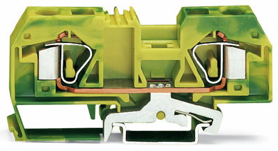 2-Leiter-Schutzleiterklemme 16 mm² mittige Beschriftung grün-gelb