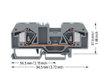 2-Leiter-Durchgangsklemme 16 mm² mittige Beschriftung grau