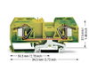 2-Leiter-Schutzleiterklemme 16 mm² mittige Beschriftung grün-gelb