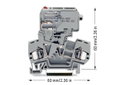 2-Leiter-Sicherungsklemme,mit schwenkbarem Sicherungshalter,für G-Sicherungseinsatz 5 x 20 mm,grau