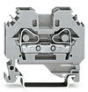 2-Leiter-Durchgangsklemme 6 mm² seitliche Beschriftungsaufnahmen grau