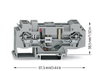 Erdleiter-Trennklemme 24 V 6 mm² grau