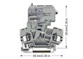 2-Leiter-Sicherungsklemme,mit schwenkbarem Sicherungshalter,für G-Sicherungseinsatz 5 x 20 mm,grau