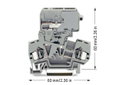 2-Leiter-Trennklemme,für Tragschiene 35 x 15 und 35 x 7,5,4 mm²,grau