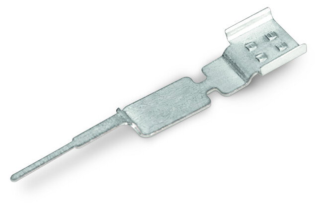 Schirmanschlussblech,3-polig,für Buchsen und Stecker,silberfarben