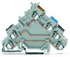 4-Leiter-Initiatorenklemme mit farbig bedruckten Leitereinführungen 2,5 mm² grau