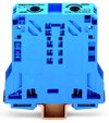 2-Leiter-Durchgangsklemme 50 mm² seitliche Beschriftungsaufnahmen blau