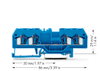 4-Leiter-Durchgangsklemme 4 mm² für Anwendungen Ex i geeignet blau