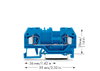 2-Leiter-Durchgangsklemme 4 mm² für Anwendungen Ex i geeignet blau