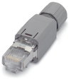 ETHERNET-Stecker RJ-45, IP20 ETHERNET 10/100 Mbit/s feldkonfektionierbar lichtgrau