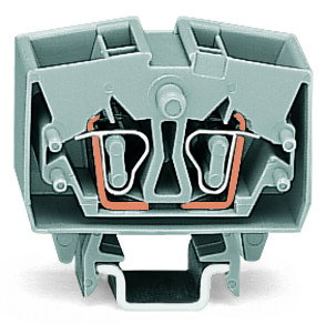4-Leiter-Mini-Durchgangsklemme 2,5 mm² mit Prüfmöglichkeit grau