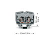 4-Leiter-Mini-Durchgangsklemme 2,5 mm² mit Prüfmöglichkeit grau