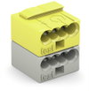 4-Leiter-Buchsenklemme PUSH WIRE® Ø 0,8 mm lichtgrau/gelb