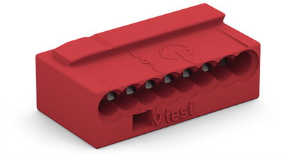 MICRO-Verbindungsdosenklemme für eindrähtige Leiter Ø max. 0,8 mm rot