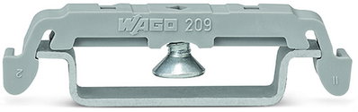 Montagefuß mit Schraube an Klemmen mit Befestigungsflansch anschraubbar 6,4 mm breit grau