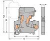 2-Leiter-Sicherungsklemme mit schwenkbarem Sicherungshalter für G-Sicherungseinsatz 5 x 20 mm grau