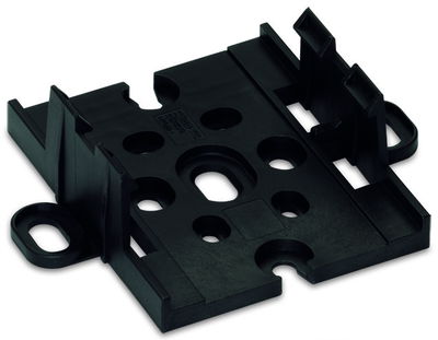 Montageplatte für Einspeise- und Abgriffmodule Kunststoff schwarz