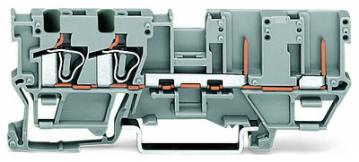 2-Leiter/2-Pin-Basisklemme für Tragschiene 35 x 15 und 35 x 7,5 4 mm² grau