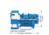 2-Leiter-N-Trennklemme 2,5 mm² Push-in CAGE CLAMP® blau