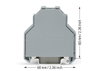 Schraubenlose Endklammer 14 mm breit für Tragschiene 35 x 15 und 35 x 7,5 grau