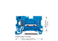1-Leiter/1-Pin-Basisklemme,für Tragschiene 35 x 15 und 35 x 7,5,4 mm²,blau